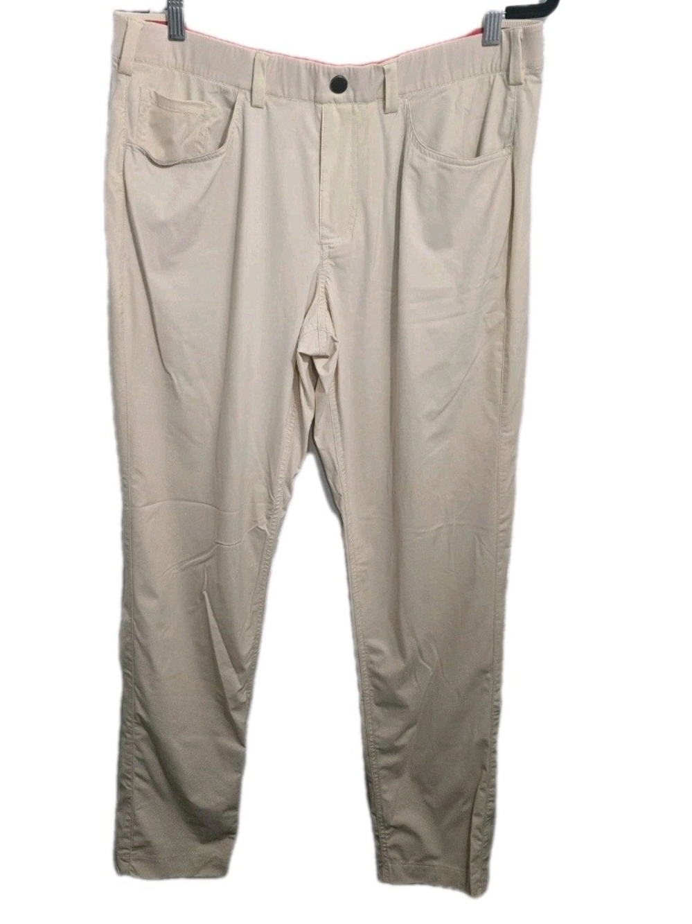 Redvanly Performance Golf Pants Cream Stretch Tapered Men's Size Large
